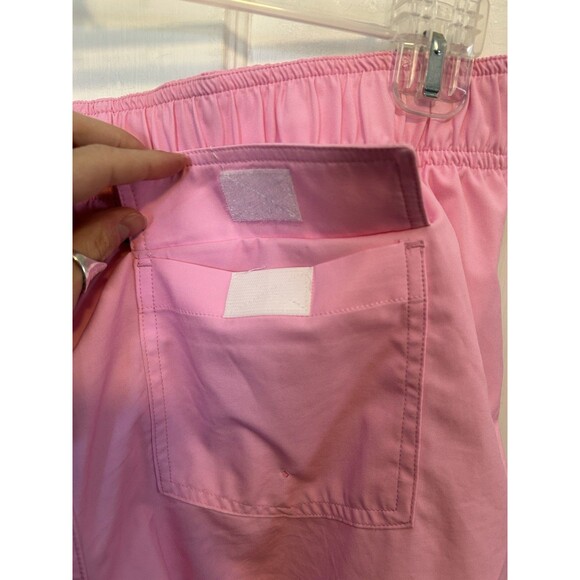 Bang Miami Men’s Large 4” Swim Beach Shorts Neon Pink Drawstring Pockets Lined - Picture 8 of 11